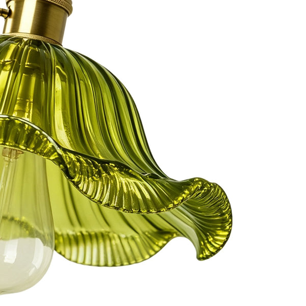 Thehouselights-Lotus Glass Pendant Lighting-Pendant-Green-