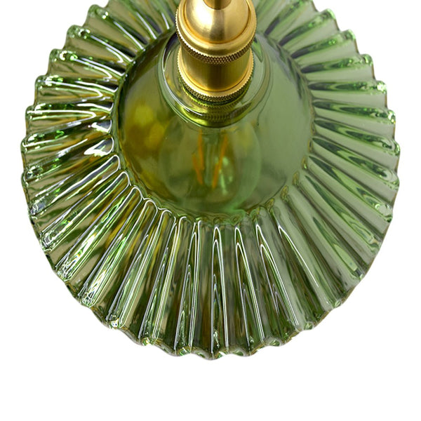 Thehouselights-Mid-Century 1-Light Colorful Scalloped Glass Pendant Light-Pendant-White-