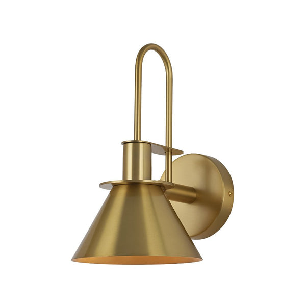 Thehouselights - Mid - Century Modern Industrial Look Matte Black Wall Lamp - Wall Lights - Brass - 