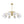 Thehouselights - Mid - century Sputnik Opal Glass Globe Entryway Chandelier - Chandelier - 6 - Light - Brass