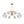 Thehouselights - Mid - century Sputnik Opal Glass Globe Entryway Chandelier - Chandelier - 6 - Light - Brass