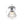 Thehouselights-Minimalist Tapered Bell Glass LED Semi Flush Mount-Ceiling Light-Chrome-