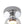 Thehouselights-Minimalist Tapered Bell Glass LED Semi Flush Mount-Ceiling Light-Chrome-