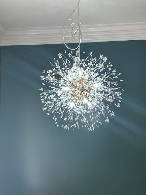 Thehouselights - Modern 9 - Light Sputnik Chandelier - Chandelier - Gold - 