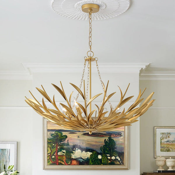 Thehouselights - Modern Brass Branching Basin Chandelier - Chandelier - 6 - Light - 