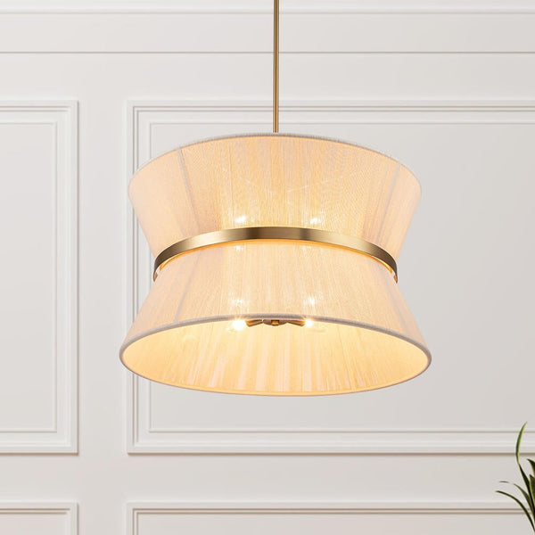 Thehouselights - Modern Hourglass Tapered Drum Chandelier - Pendant - 2 - Light - 