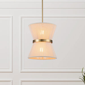 Thehouselights - Modern Hourglass Tapered Drum Chandelier - Pendant - 2 - Light - 