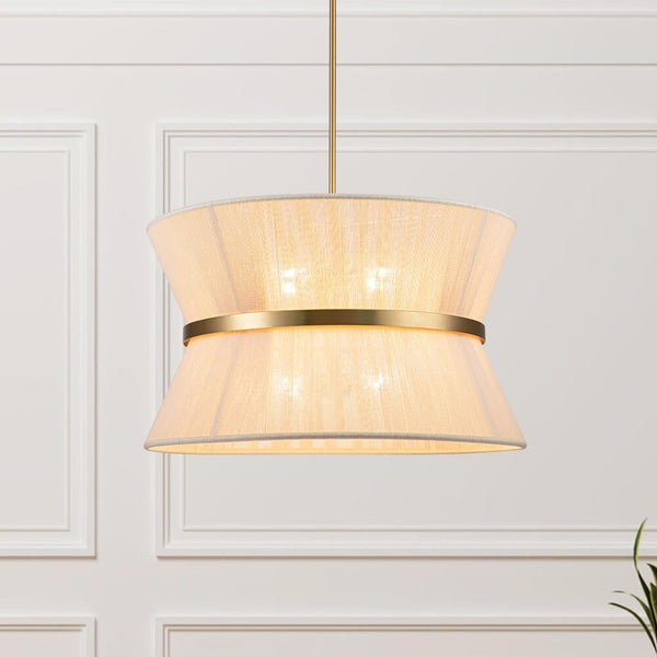 Thehouselights - Modern Hourglass Tapered Drum Chandelier - Pendant - 8 - Light - 