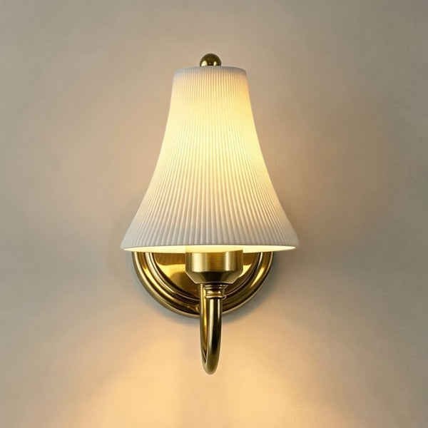 Thehouselights-Modern LED Cone Shade Wall Sconce-Wall Lights-Brass-