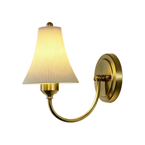 Thehouselights-Modern LED Cone Shade Wall Sconce-Wall Lights-Brass-