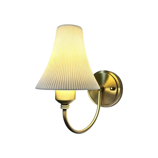 Thehouselights-Modern LED Cone Shade Wall Sconce-Wall Lights-Brass-
