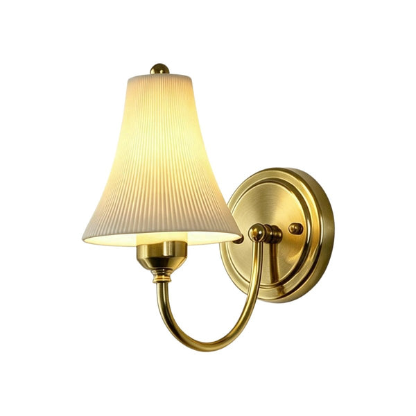 Thehouselights-Modern LED Cone Shade Wall Sconce-Wall Lights-Brass-