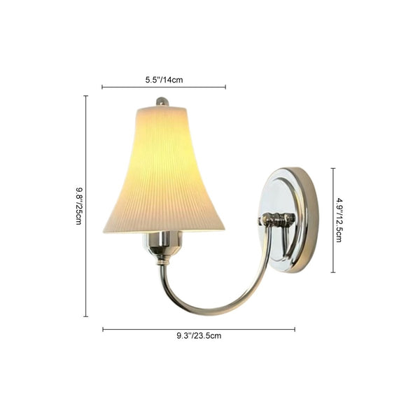 Thehouselights-Modern LED Cone Shade Wall Sconce-Wall Lights-Chrome-