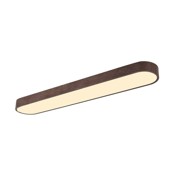 Thehouselights-Modern LED Long Oval Flush Mount Ceiling Light-Flush Mount-Light Brown-Cool White