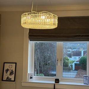 Thehouselights - Modern Round Crystal Chandelier - Chandelier - 