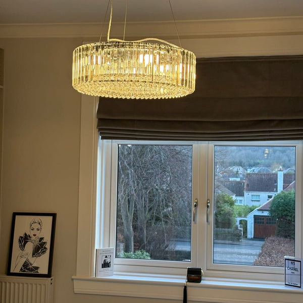 Thehouselights - Modern Round Crystal Chandelier - Chandelier - 