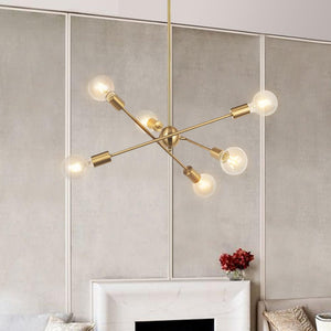 Thehouselights-Modern Six Lights Sputnik Chandelier-Chandelier--