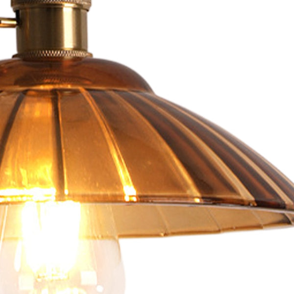 Thehouselights-Modern Textured Dome Glass 1-Light Pendant Light-Pendant-Amber-