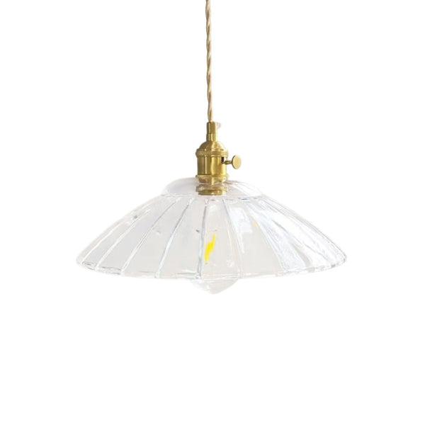 Thehouselights-Modern Textured Dome Glass 1-Light Pendant Light-Pendant-Amber-