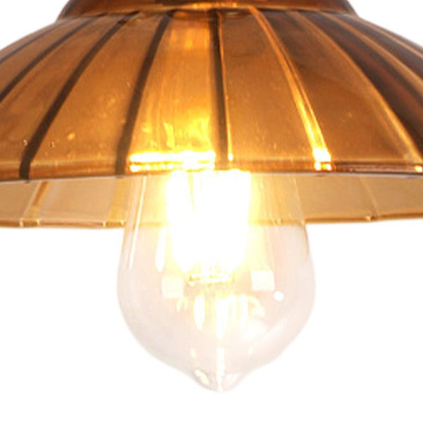 Thehouselights-Modern Textured Dome Glass 1-Light Pendant Light-Pendant-Amber-