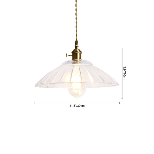 Thehouselights-Modern Textured Dome Glass 1-Light Pendant Light-Pendant-Amber-