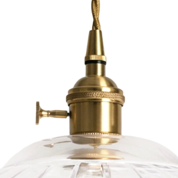 Thehouselights-Modern Textured Dome Glass 1-Light Pendant Light-Pendant-Amber-