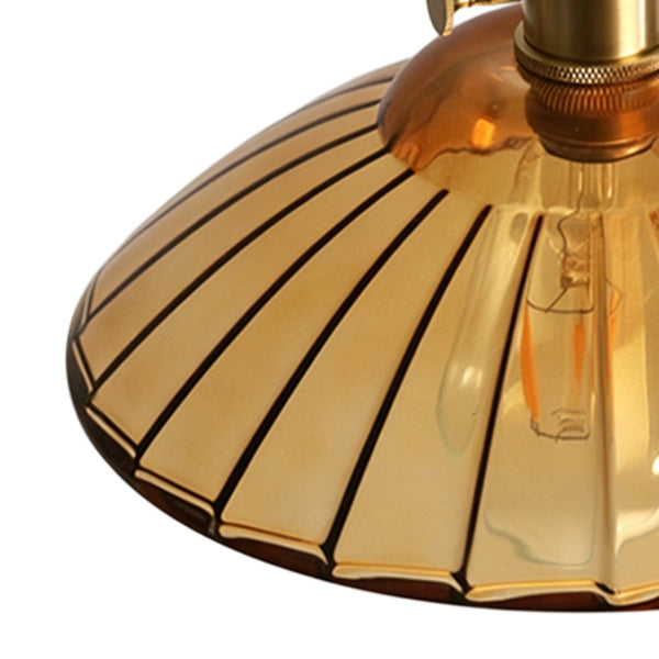Thehouselights-Modern Textured Dome Glass 1-Light Pendant Light-Pendant-Amber-