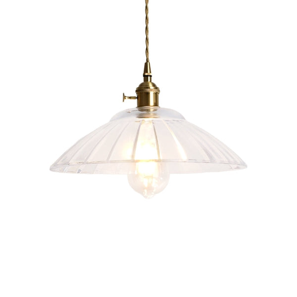 Thehouselights-Modern Textured Dome Glass 1-Light Pendant Light-Pendant-Amber-