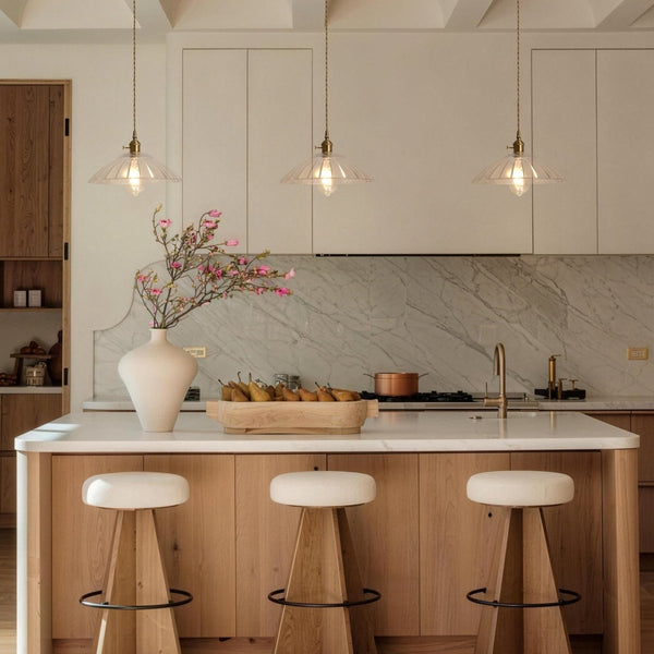 Thehouselights-Modern Textured Dome Glass 1-Light Pendant Light-Pendant-Clear-