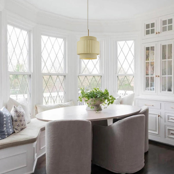 Thehouselights-Nordic Cream Style Layer Ceramic Pendant Light-Pendant-Beige-
