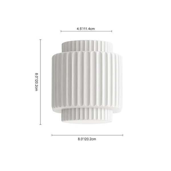 Thehouselights-Nordic Cream Style Layer Ceramic Wall Sconce-Wall Lights-Beige-