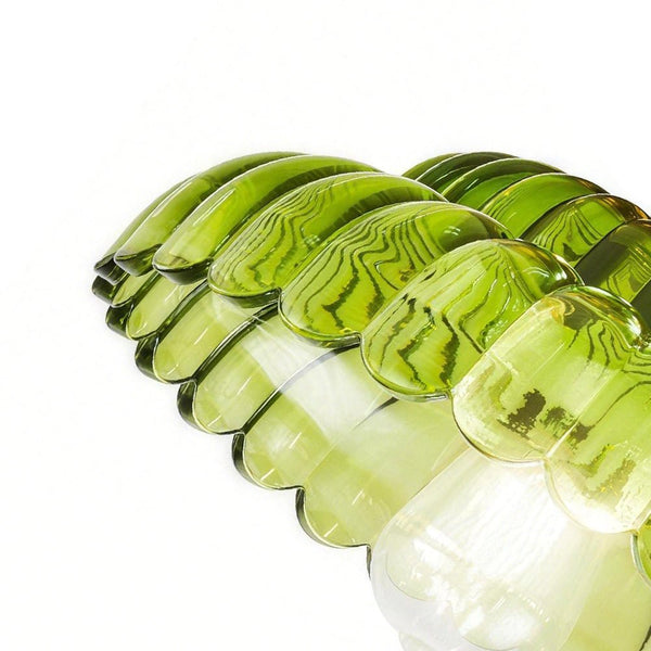 Thehouselights - Nordic Glass Lotus Dome Flush Mount Ceiling - Ceiling Light - Green - 