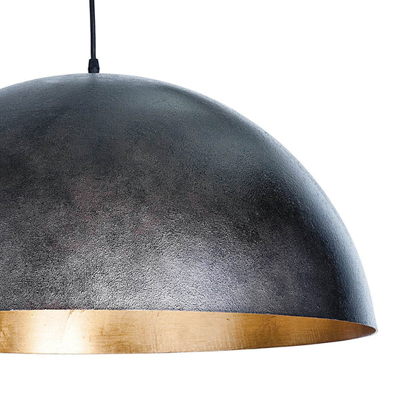 Thehouselights - Oversized Large Dome Pendant Light - Pendant - Black - 60 cm.