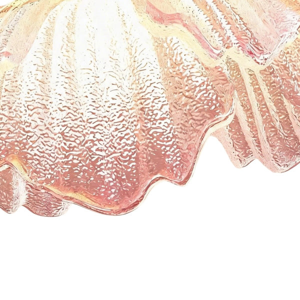 Thehouselights-Pink Floral Glass LED Semi Flush Mount-Ceiling Light-1-Light-