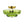 Thehouselights - Scalloped Glass Semi - Flush Mount Ceiling Light - Ceiling Light - Brass & Green Glass - 