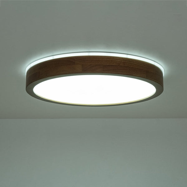 Thehouselights-Scandinavian LED Dimmable Walnut Flush Mount Light-Flush Mount-40 cm.-