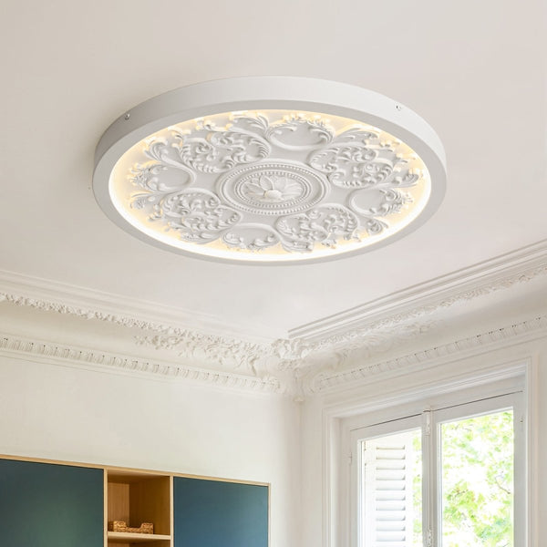 Thehouselights-Sculptural White LED Flush Mount Light-Flush Mount-48.5 cm.-