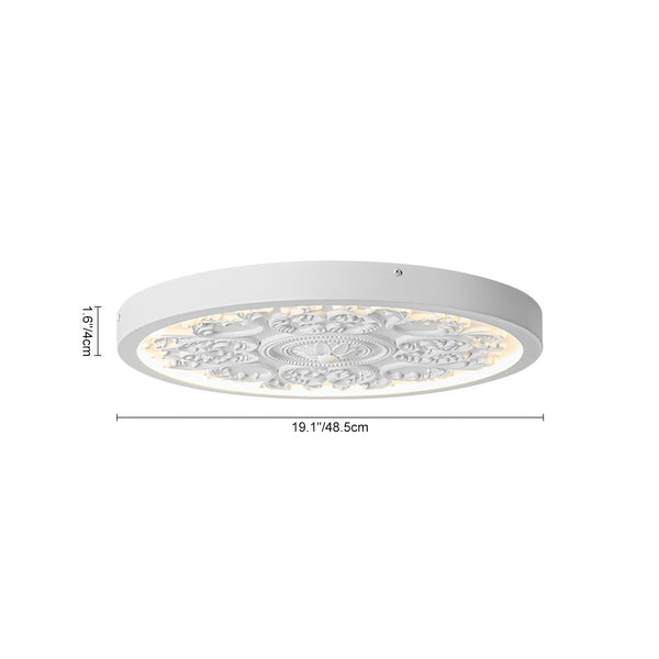 Thehouselights-Sculptural White LED Flush Mount Light-Flush Mount-48.5 cm.-