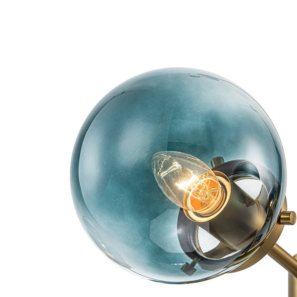 Thehouselights - Sputnik Blue Glass Globe Bubble Chandelier - Chandelier - 6 - Light - 