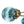 Thehouselights - Sputnik Blue Glass Globe Bubble Chandelier - Chandelier - 6 - Light - 