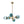 Thehouselights - Sputnik Blue Glass Globe Bubble Chandelier - Chandelier - 6 - Light - 