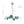 Thehouselights - Sputnik Blue Glass Globe Bubble Chandelier - Chandelier - 6 - Light - 
