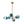 Thehouselights - Sputnik Blue Glass Globe Bubble Chandelier - Chandelier - 6 - Light - 