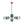 Thehouselights - Sputnik Blue Glass Globe Bubble Chandelier - Chandelier - 6 - Light - 