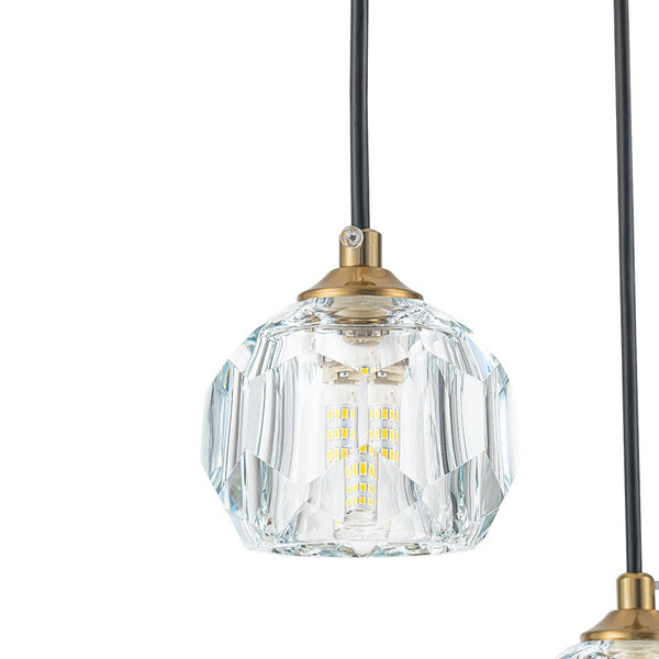 Thehouselights - Stairs Swirl Cluster Crystal Pendant Light - Pendant - 12Lt - 