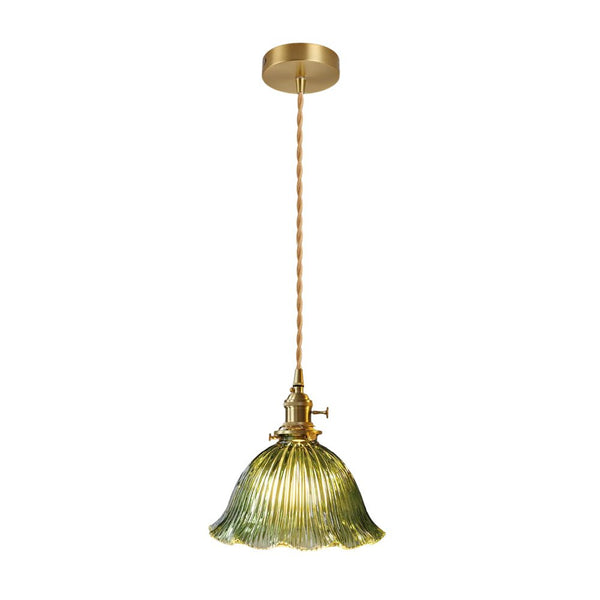 Thehouselights - Stylish Flower Strip Glass Pendant Light - Pendant - Clear - 