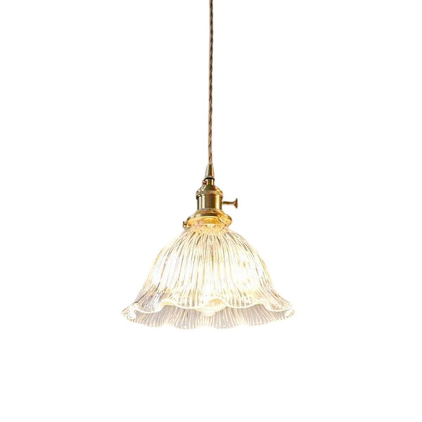Thehouselights - Stylish Flower Strip Glass Pendant Light - Pendant - Clear - 