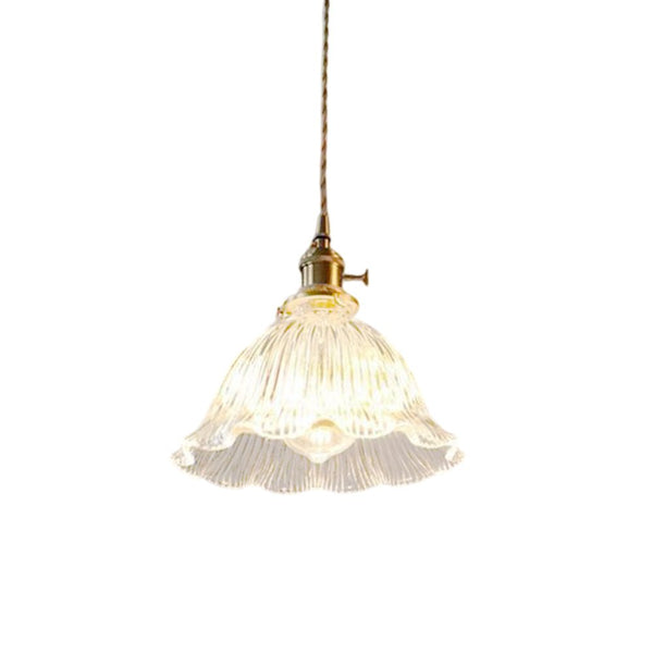 Thehouselights - Stylish Flower Strip Glass Pendant Light - Pendant - Clear - 