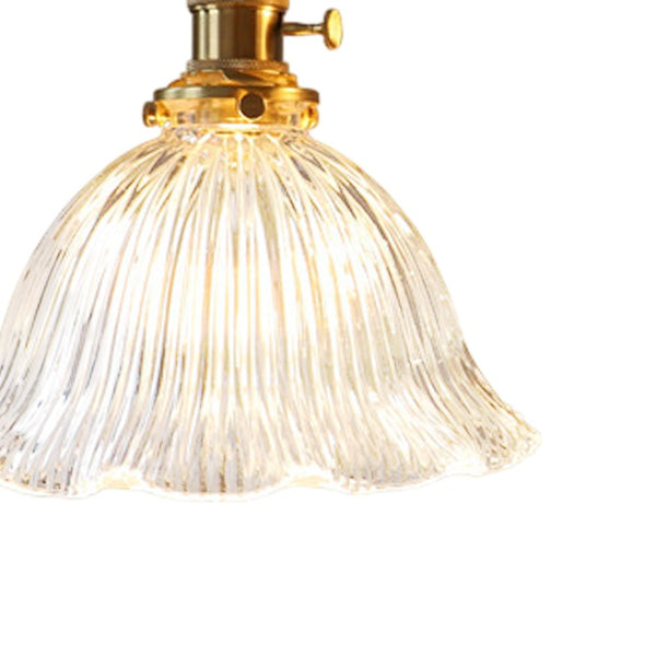 Thehouselights - Stylish Flower Strip Glass Pendant Light - Pendant - Clear - 