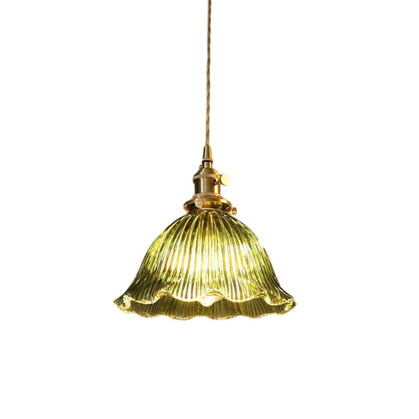 Thehouselights - Stylish Flower Strip Glass Pendant Light - Pendant - Clear - 